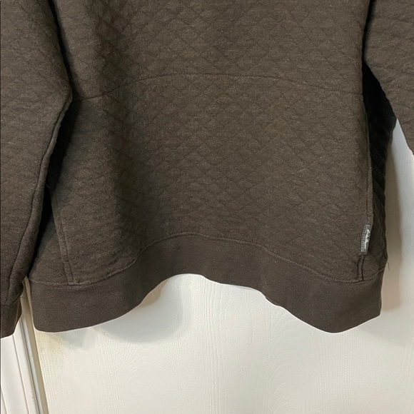 Eddie Bauer Men's Quilted Crewneck Snap Buttons Sweater Dark Brown Size Large - Picture 5 of 8